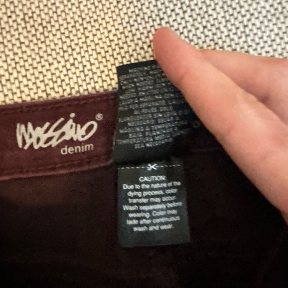 MOSSIMO Jegging Women's Size 0 / 25 Denim Burgundy Mid-Rise Super Stretch - Picture 9 of 12